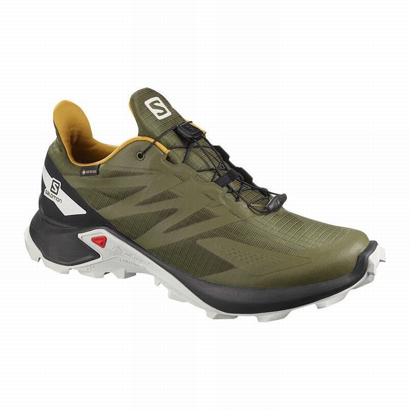 Zapatillas Trail Running Salomon Hombre Verde Oliva / Negras - Salomon Argentina SUPERCROSS BLAST GT